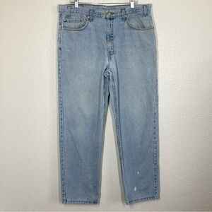 Vintage Levis 550 Jeans 38x30 Men Relaxed Fit Blue Pants  Light Wash Orange Tag
